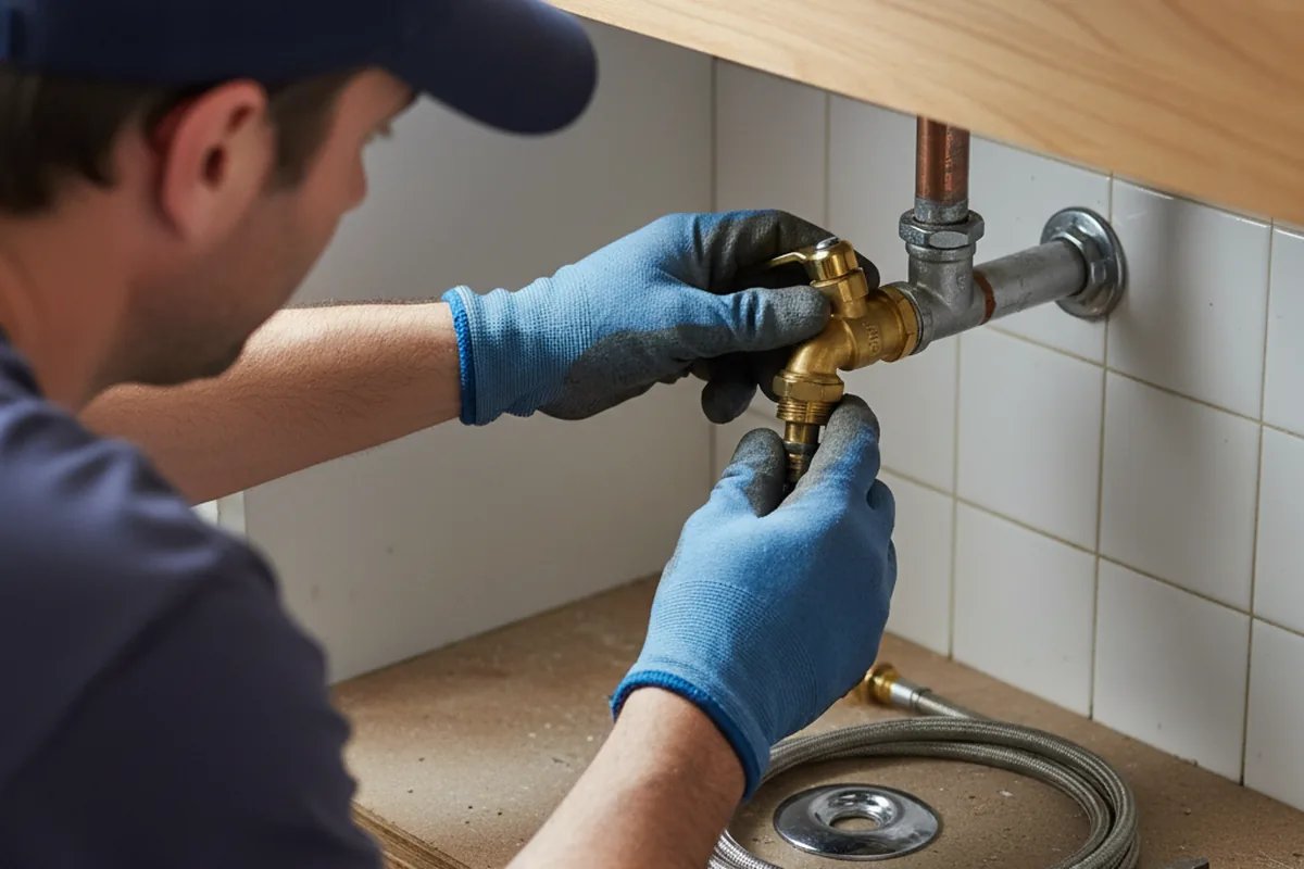 Shutoff valve and fitting work during Emergency Plumbing in Leasburg